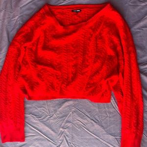 Fashion Nova Red Crop Top Sweater